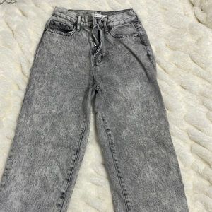 Black Wash Mom Jeans